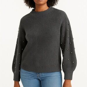 a.n.a Gray Knit Sweater Womens size Small